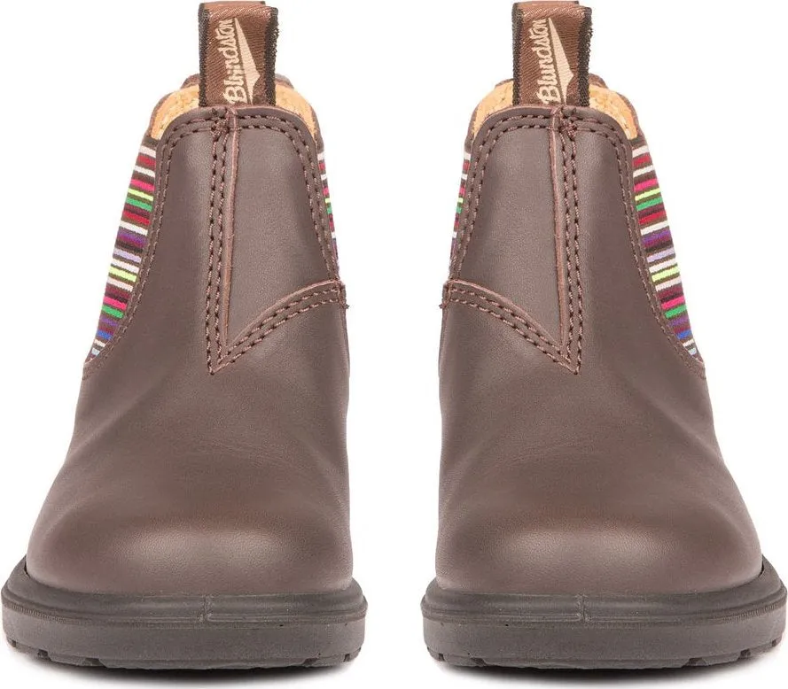 1413 - Brown Striped Elastic - Kids|-|Bottes 1413 -Brunes avec bande élastique rayée - Enfant