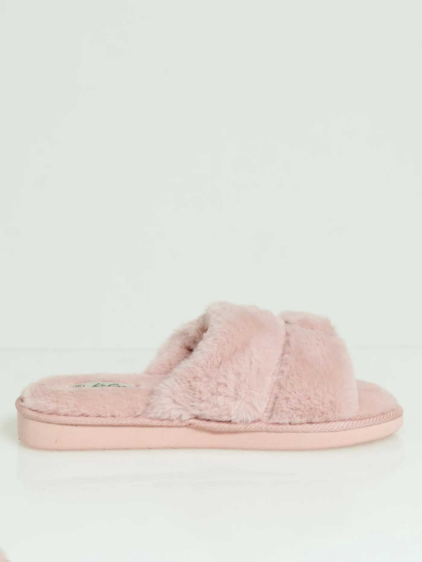 2 Strap Buckle Slipper - Blush