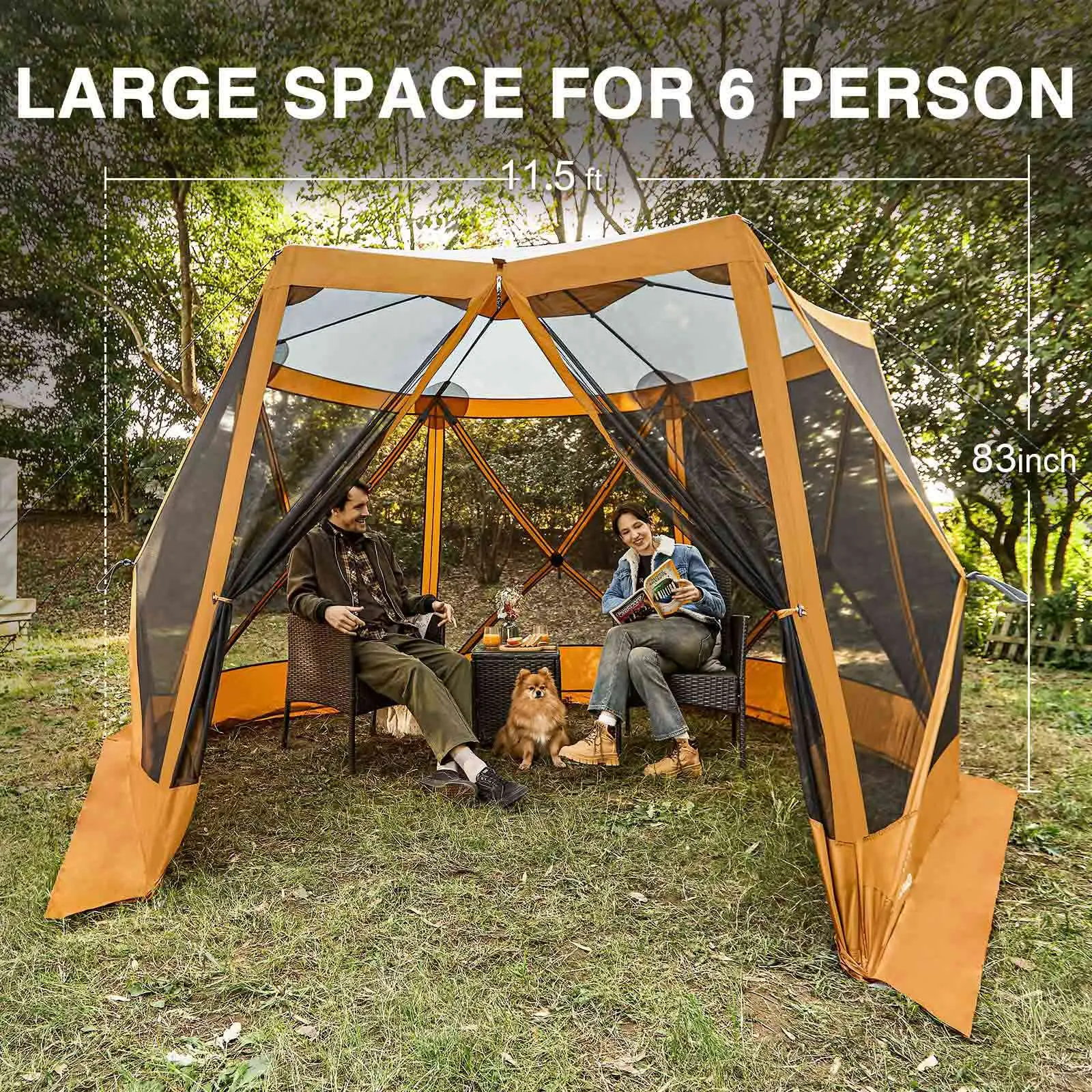 6 Person Pop up Screen Tent