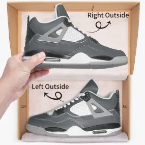 699. AJ4 Basketball Sneakers -Grey Sole