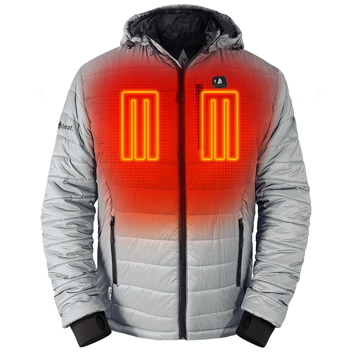 ActionHeat 5V Men's Insulated Puffer Battery Heated Jacket W/ Hood