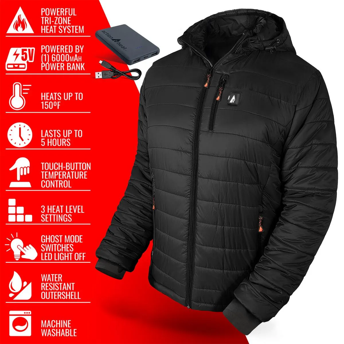 ActionHeat 5V Youth Battery Heated Puffer Jacket