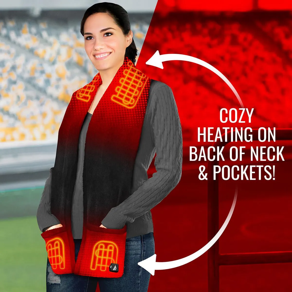 ActionHeat Kansas City Chiefs 5V Battery Heated Scarf