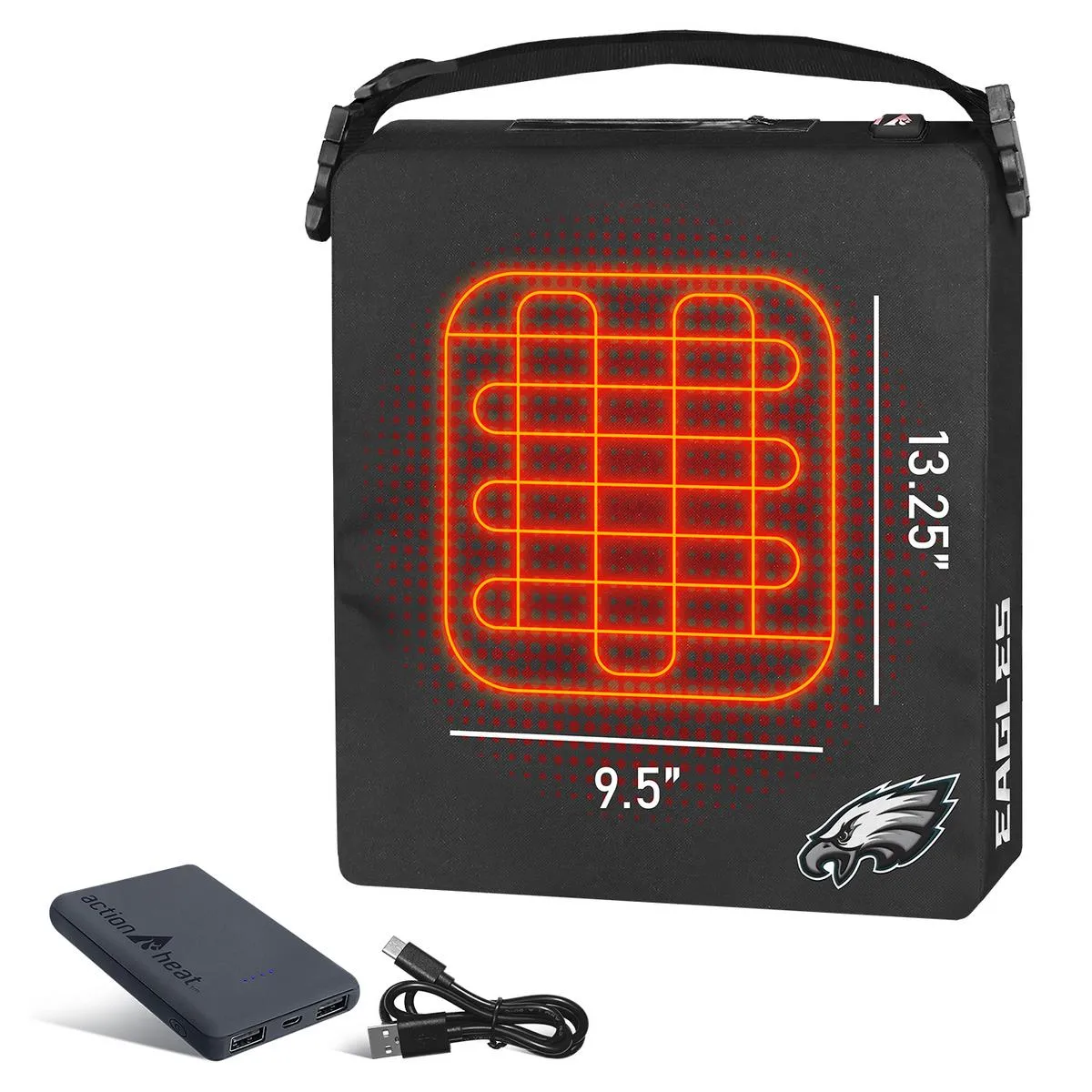 ActionHeat Philadelphia Eagles 5V Battery Heated Seat Cushion