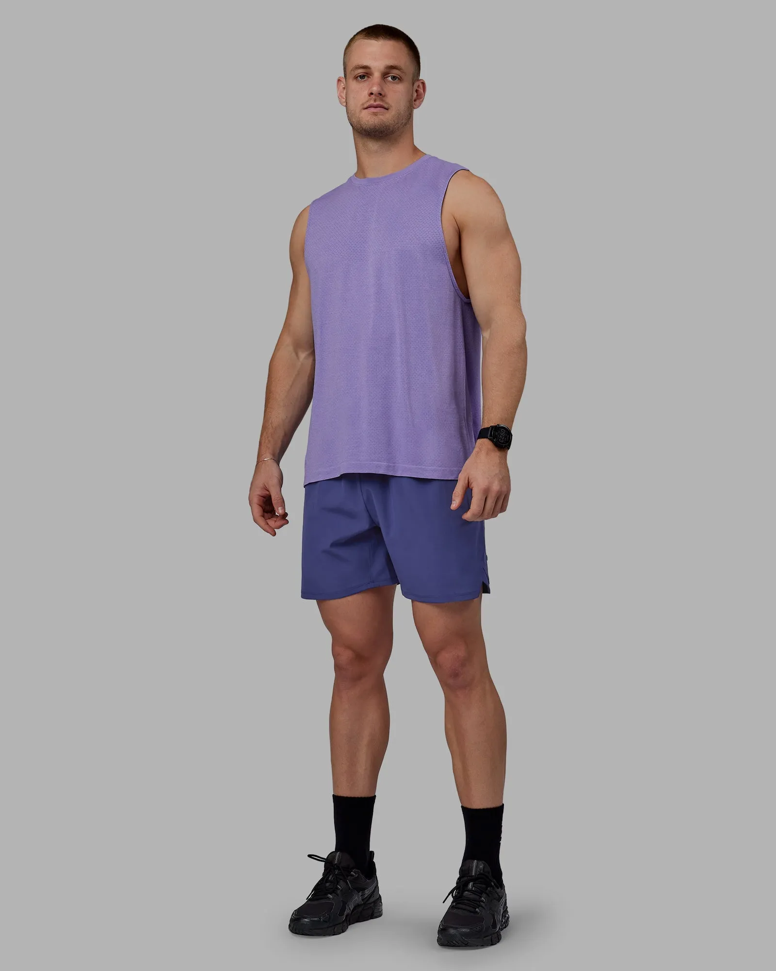 AeroFLX  Seamless Muscle Tank - Dahlia Purple Marl