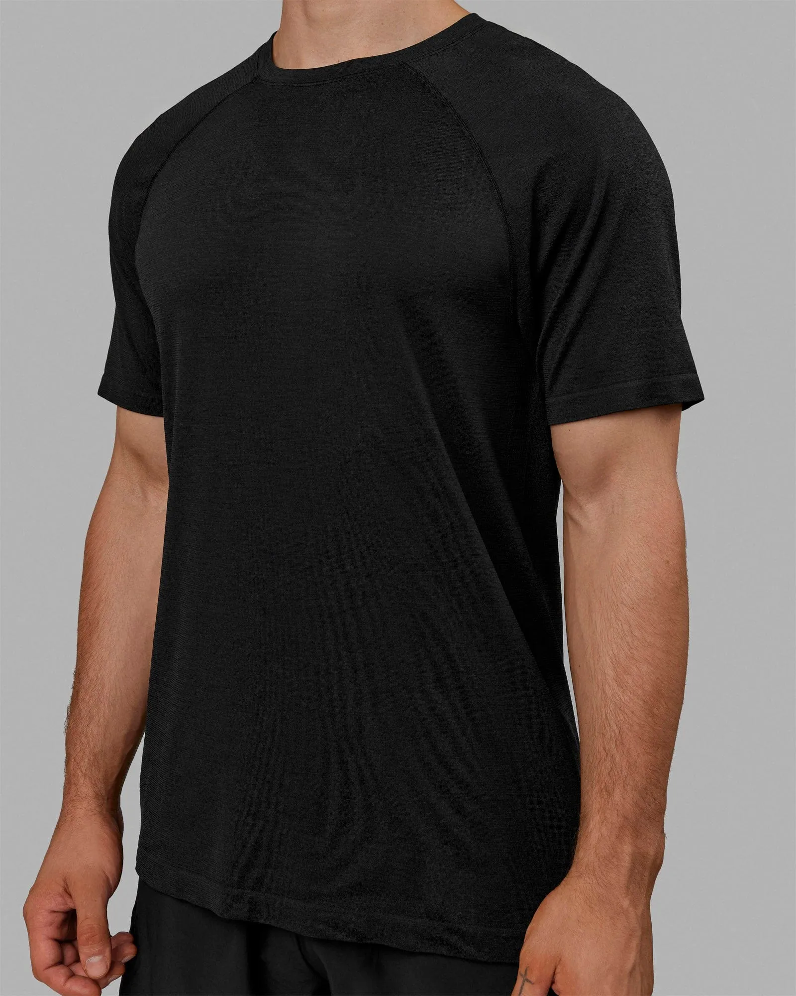 AeroFLX  Seamless Tee - Black Marl