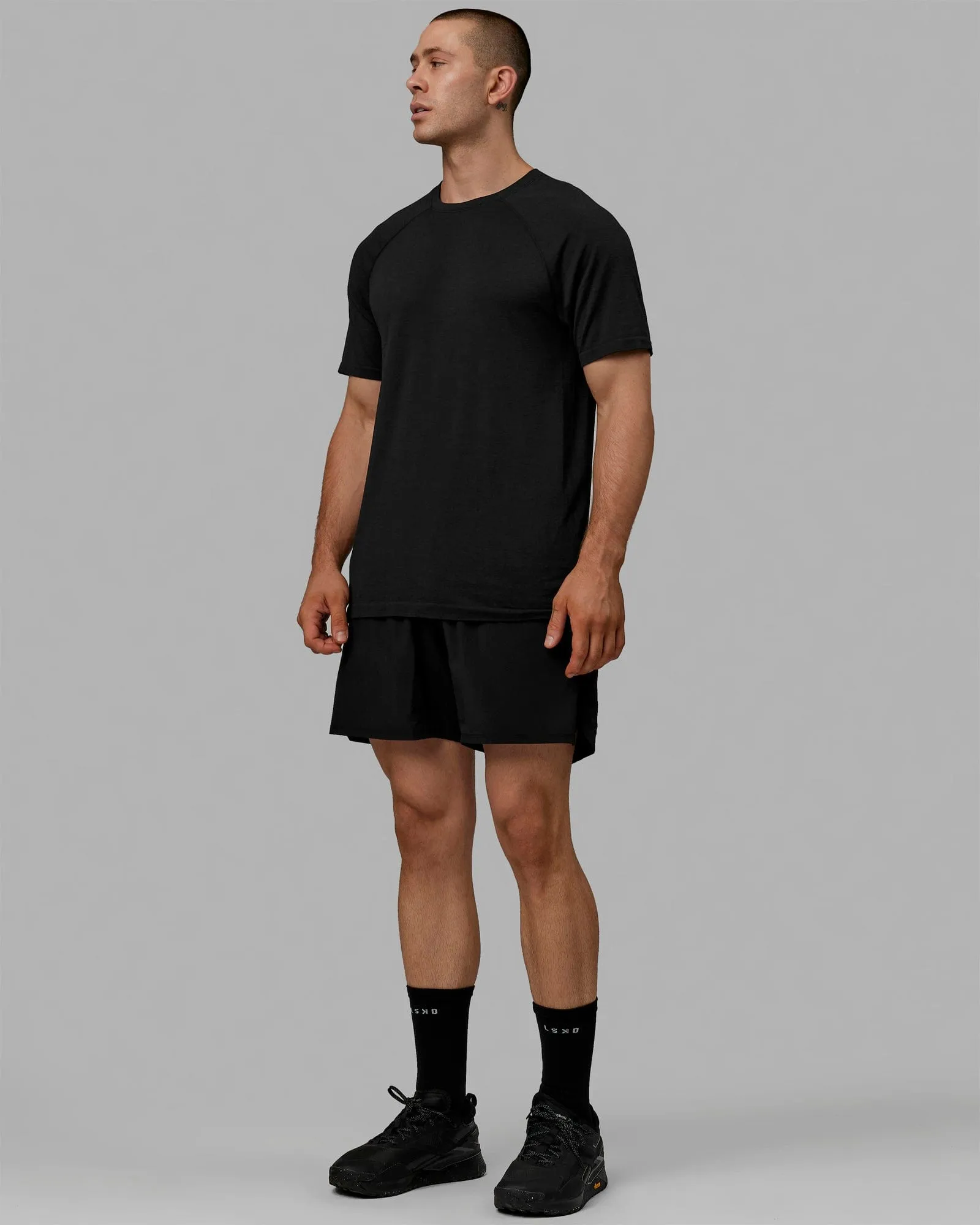 AeroFLX  Seamless Tee - Black Marl