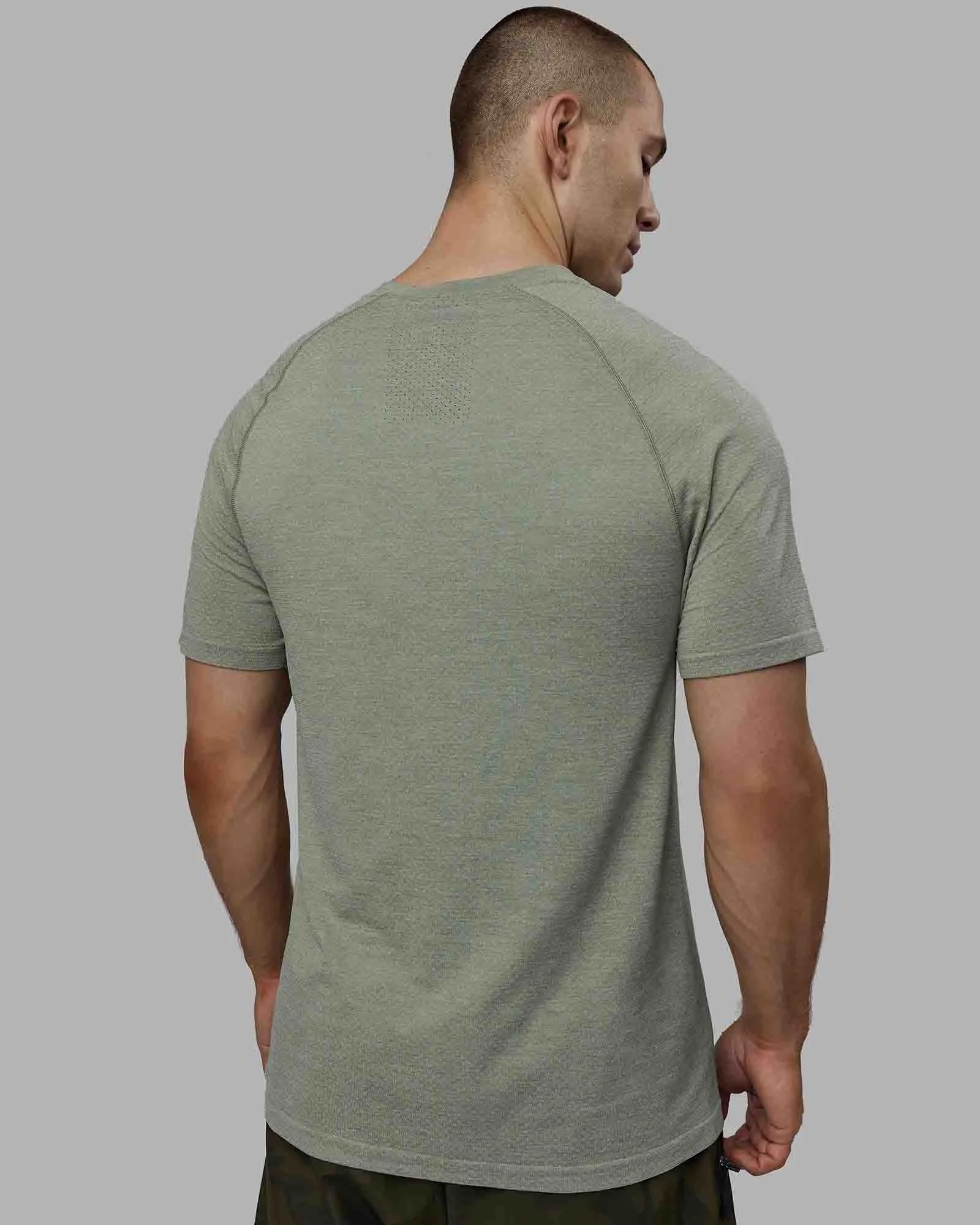 AeroFLX  Seamless Tee - Iceberg Green Marl