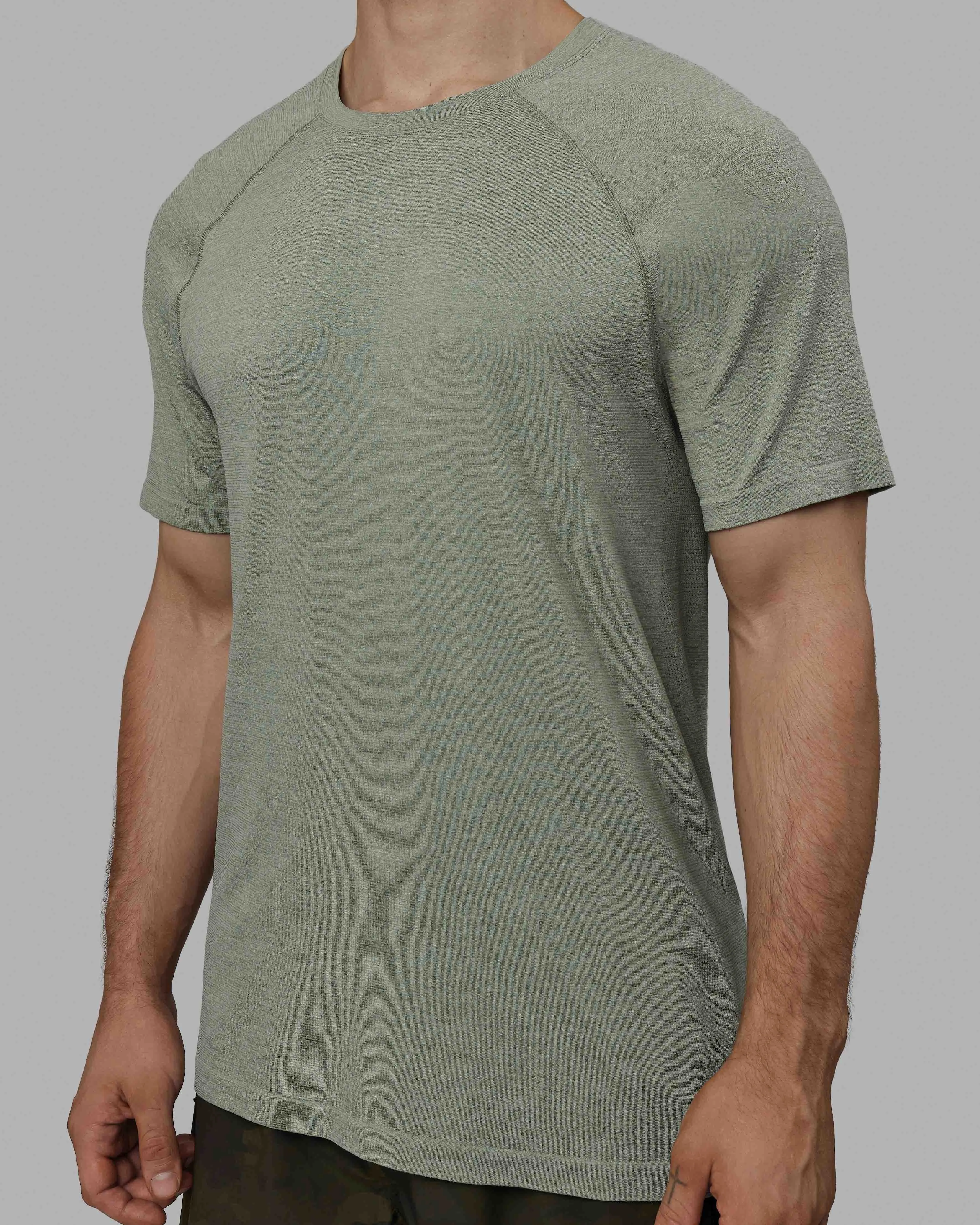 AeroFLX  Seamless Tee - Iceberg Green Marl