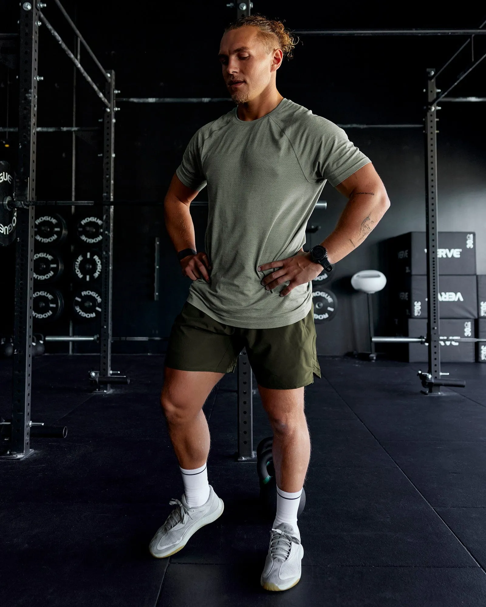 AeroFLX  Seamless Tee - Iceberg Green Marl