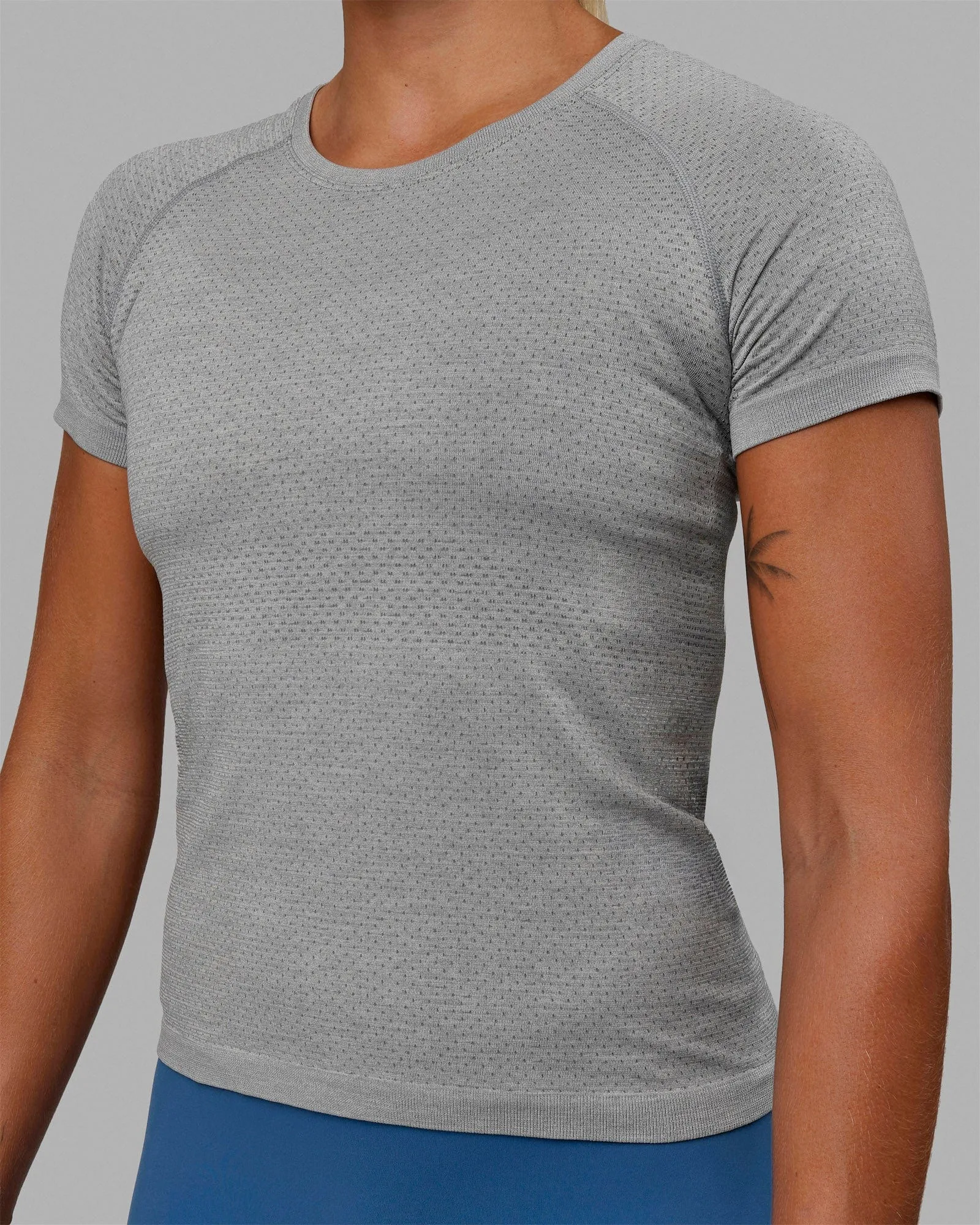 AeroFLX  Seamless Tee - Light Grey Marl