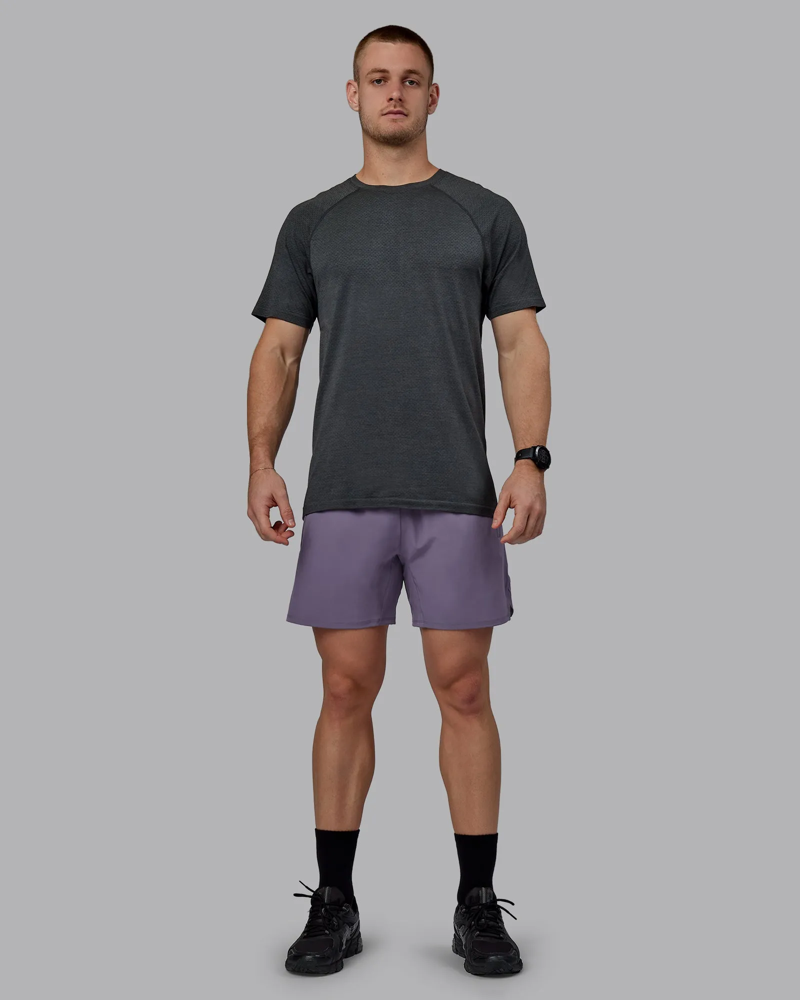 AeroFLX  Seamless Tee - Pirate Black Marl