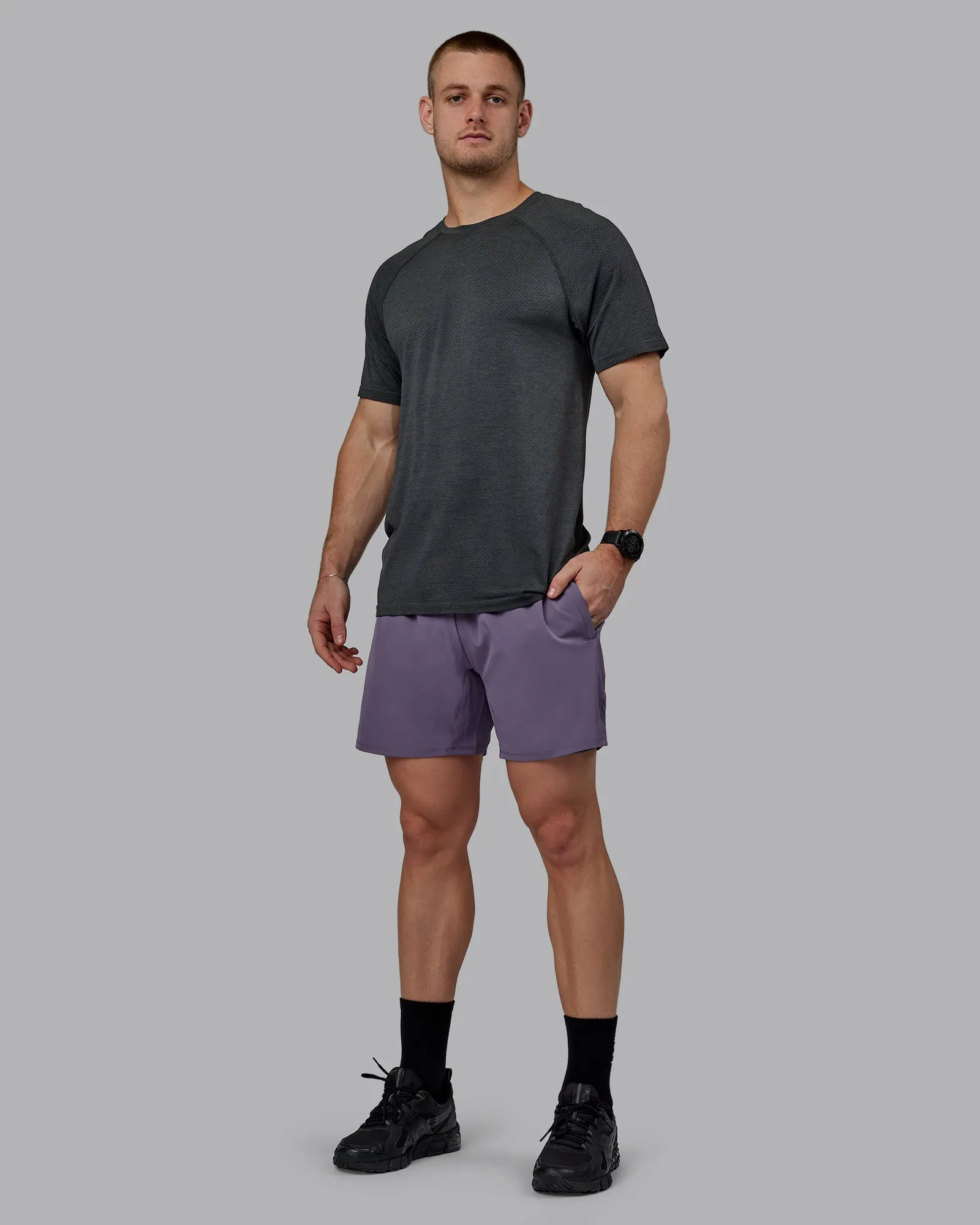 AeroFLX  Seamless Tee - Pirate Black Marl