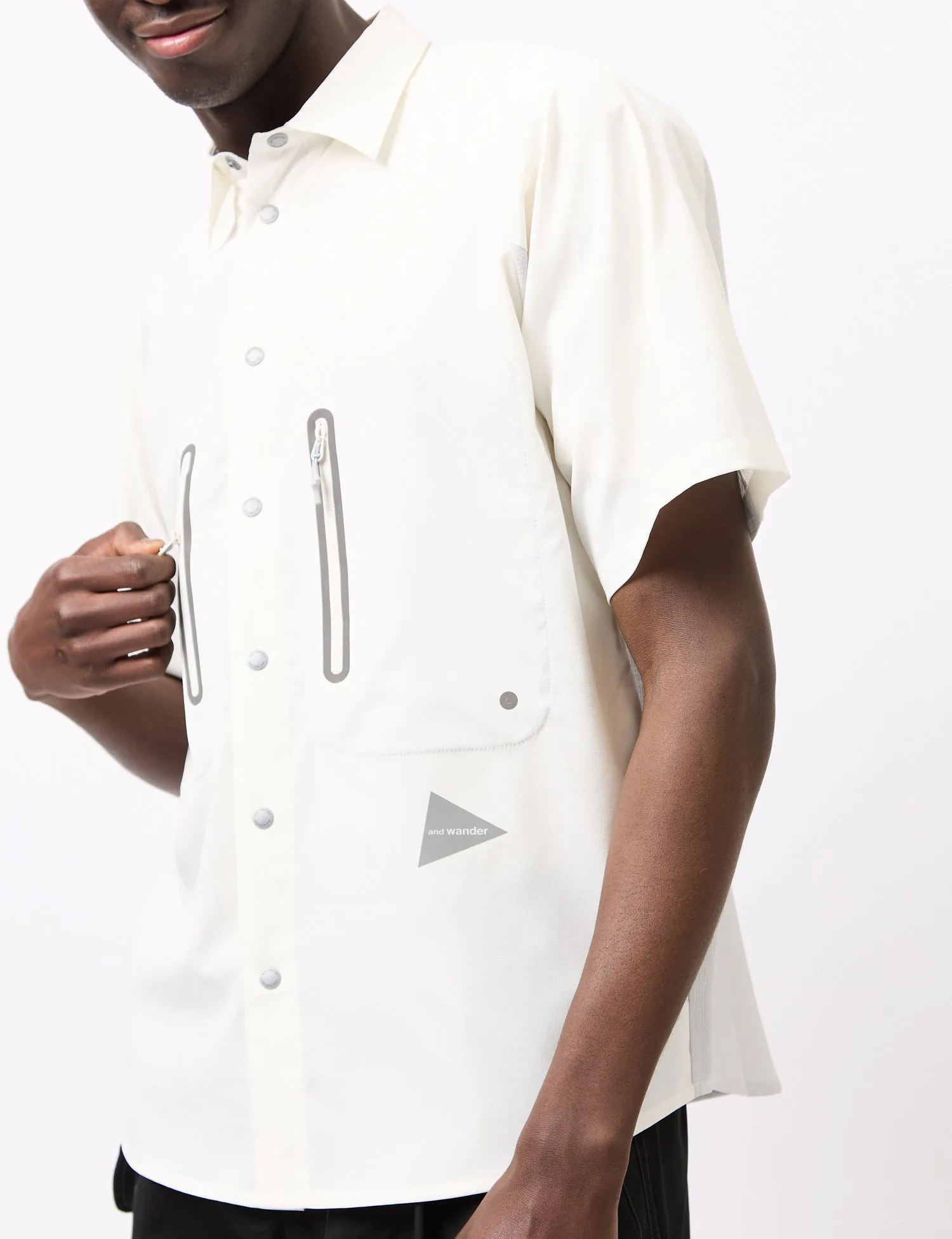 and Wander Tech Short Sleeve Shirt - Off White