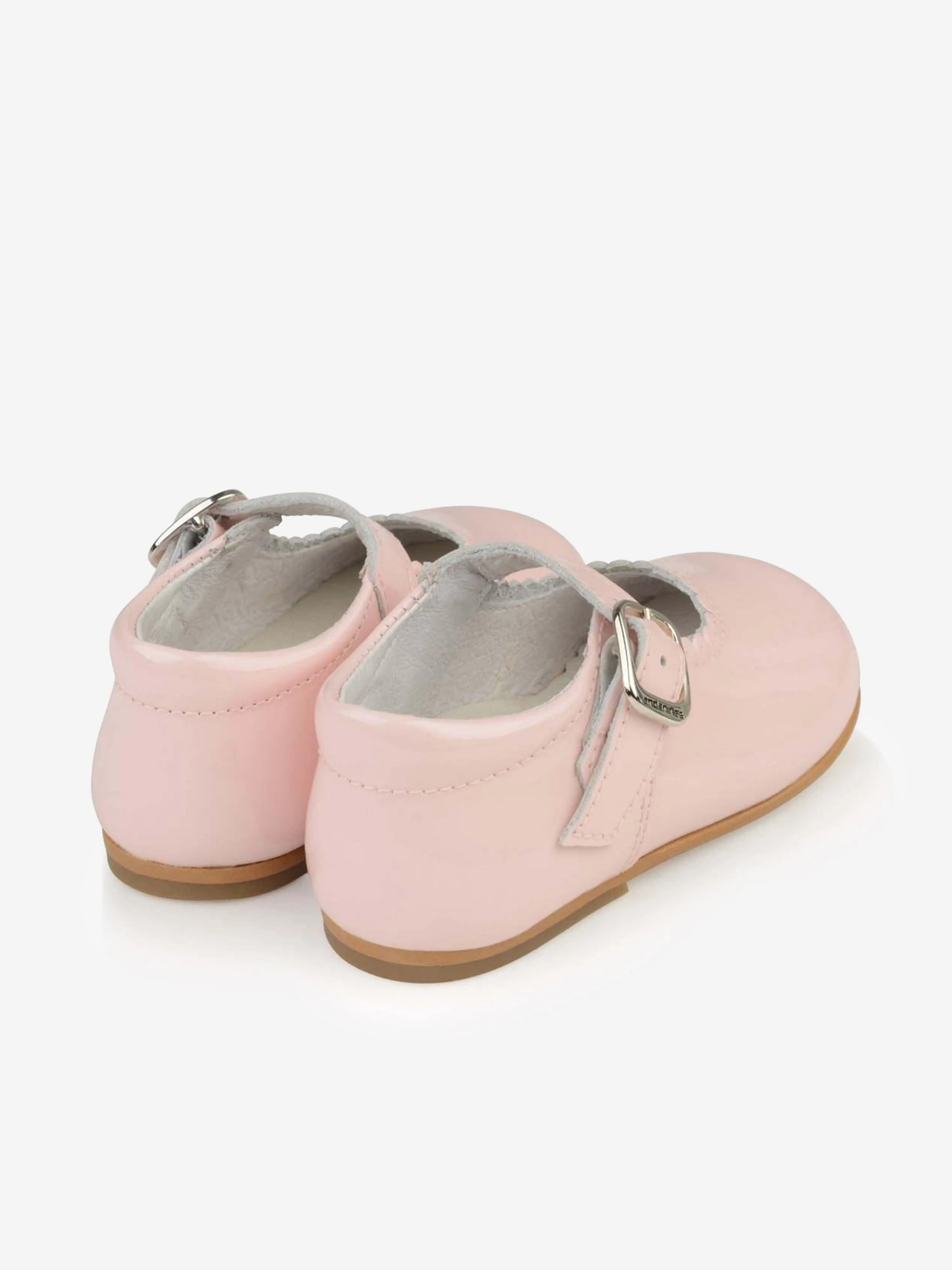 Andanines Girls Patent Leather Mary Jane Shoes in Pink