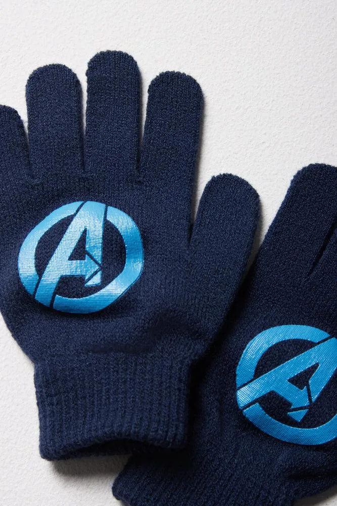 Avengers Beanie & Gloves Set Navy