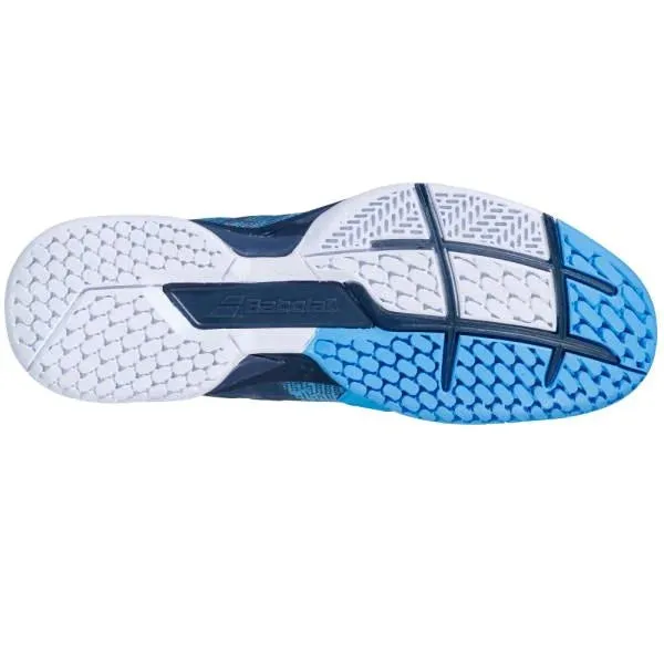 Babolat Propulse Blast All Court Adults Grey Blue Handball Volleyball Tennis Shoes