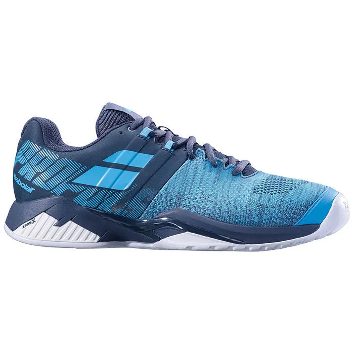 Babolat Propulse Blast All Court Kids & Women Grey Blue Handball Volleyball Tennis Shoes