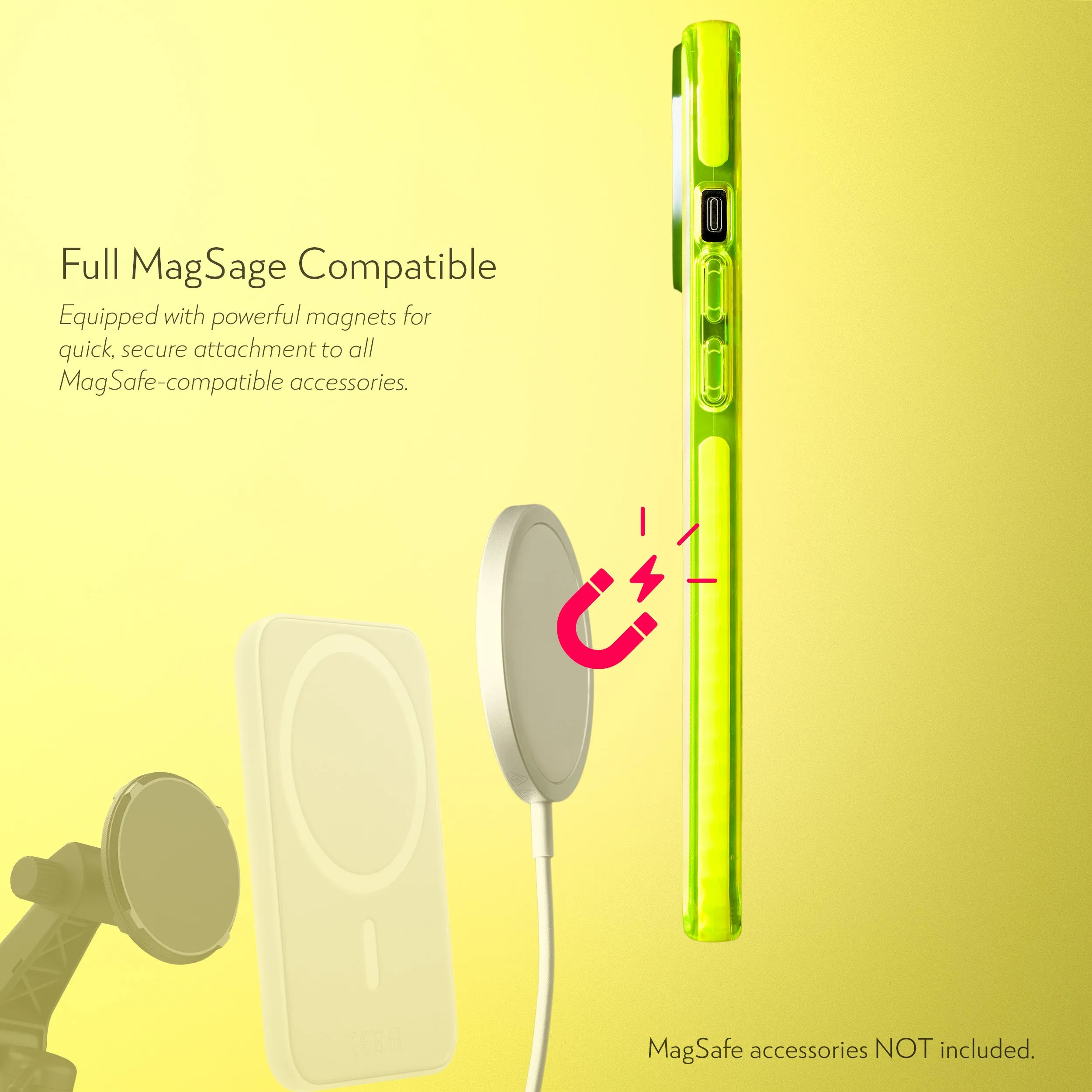 Barrier Case w/ MagSafe for iPhone 13 Pro Max - Hi-Energy Neon Yellow