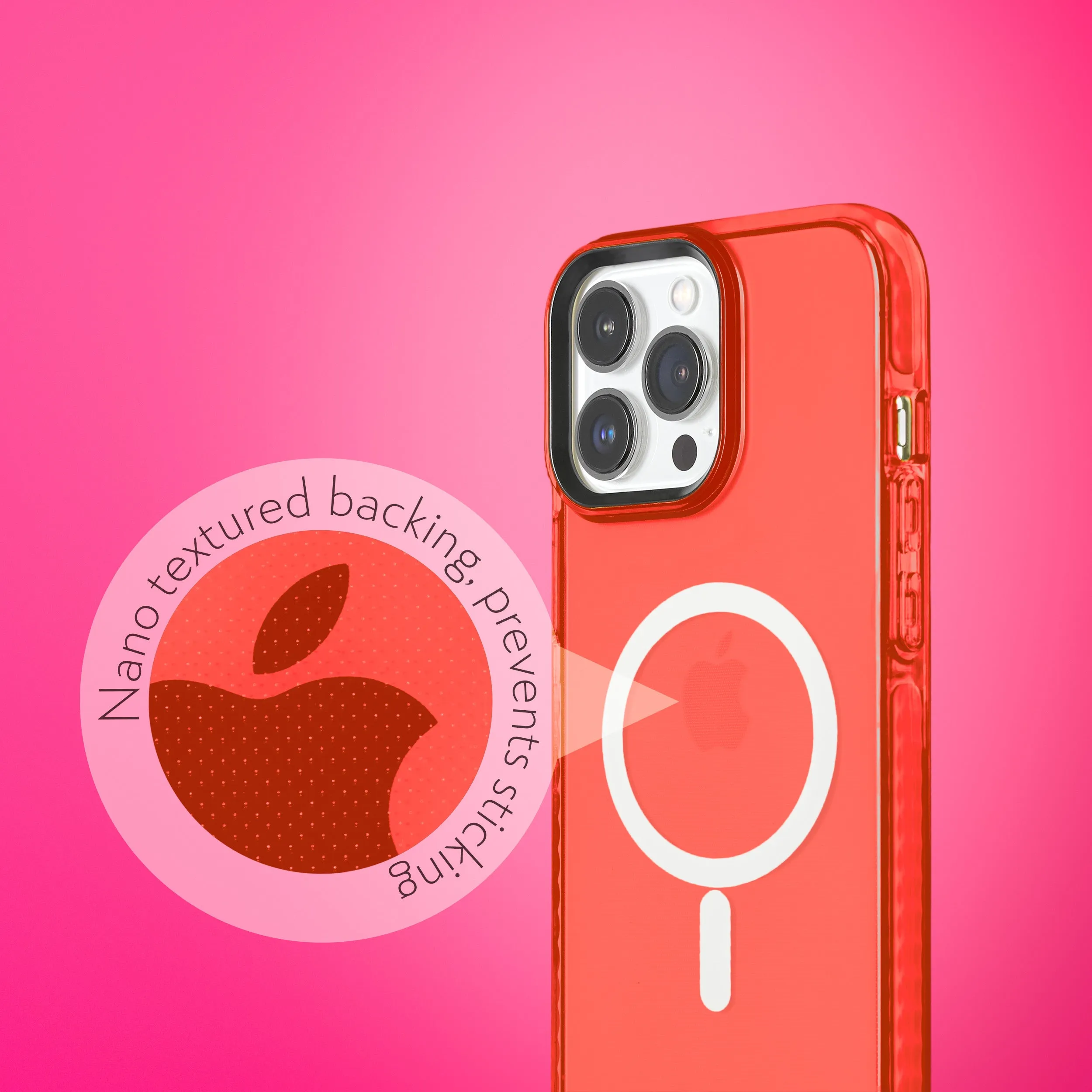 Barrier Case w/ MagSafe for iPhone 14 Pro Max - Electric Red Strawberry