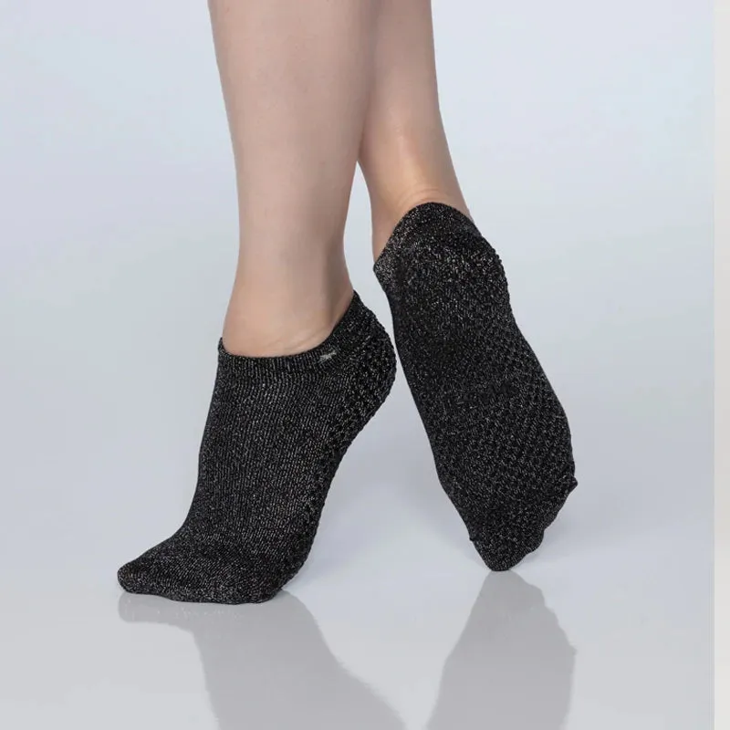 Basics Grip Sock - Black Silver (Barre / Pilates)