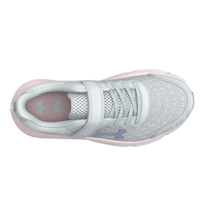 Big Girl Under Armour Assert 10 AC in Halo Gray/Pink Sugar/Iridescent