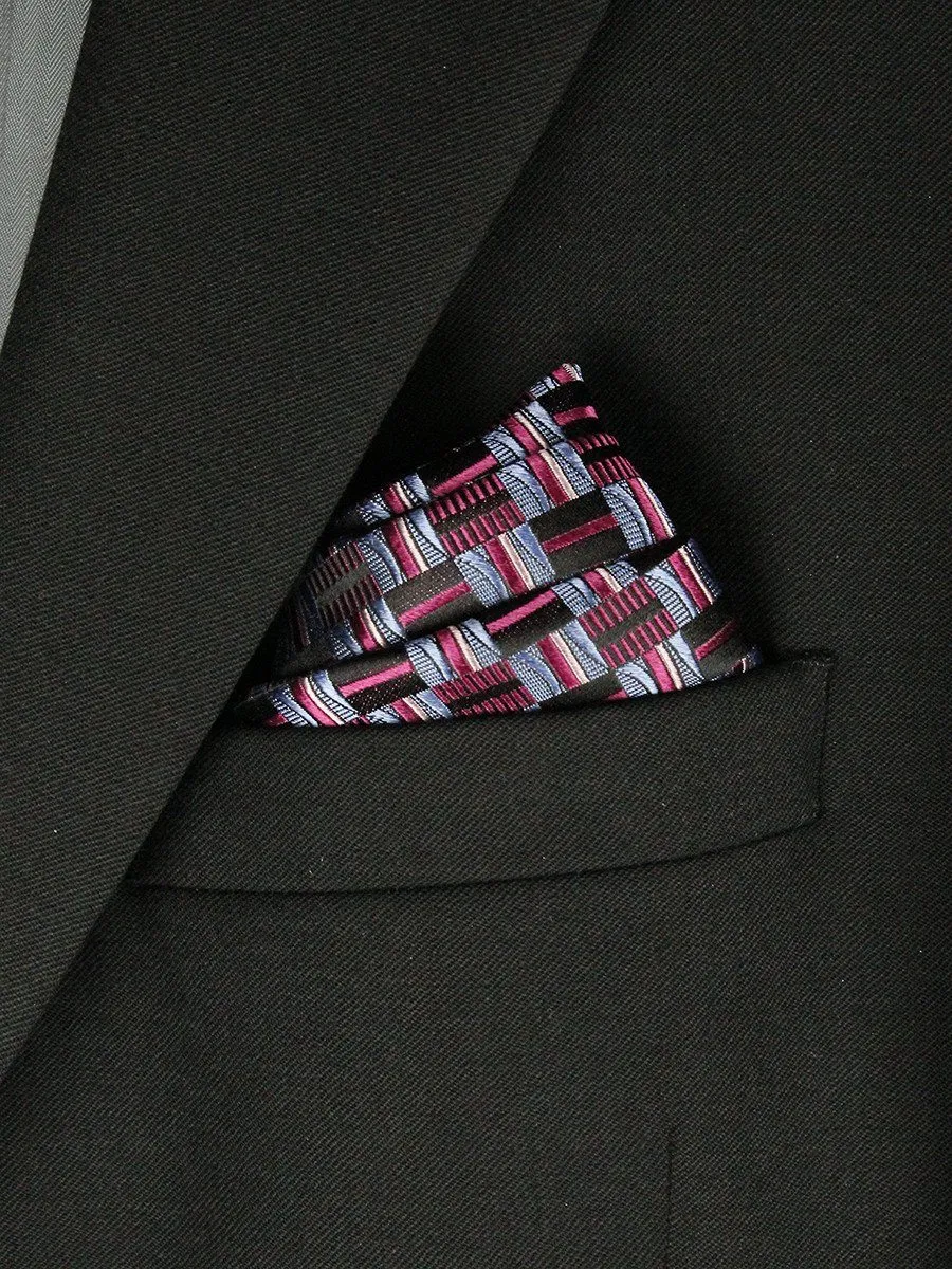 Boy's Pocket Square 23785 Blue/Navy/Pink