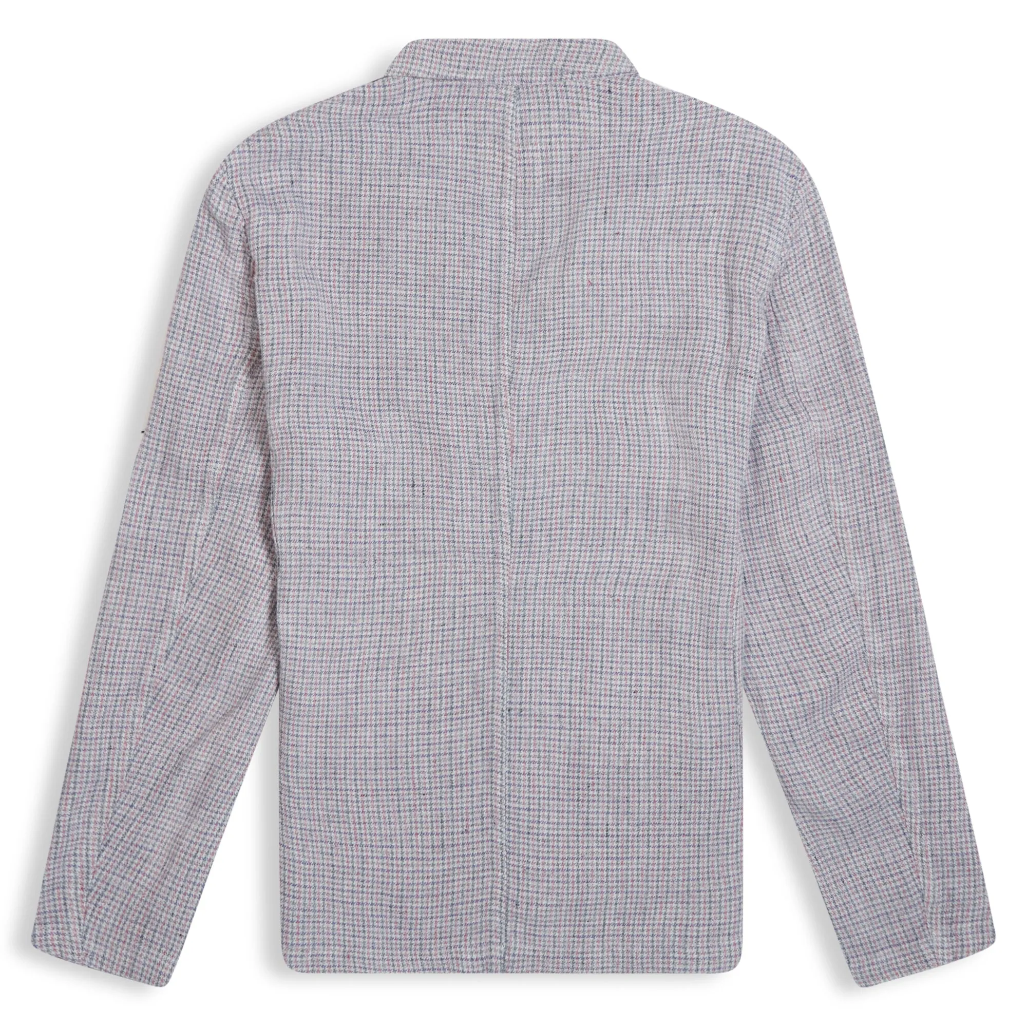 Burrows & Hare Houndstooth Linen Blazer - Pink/Grey