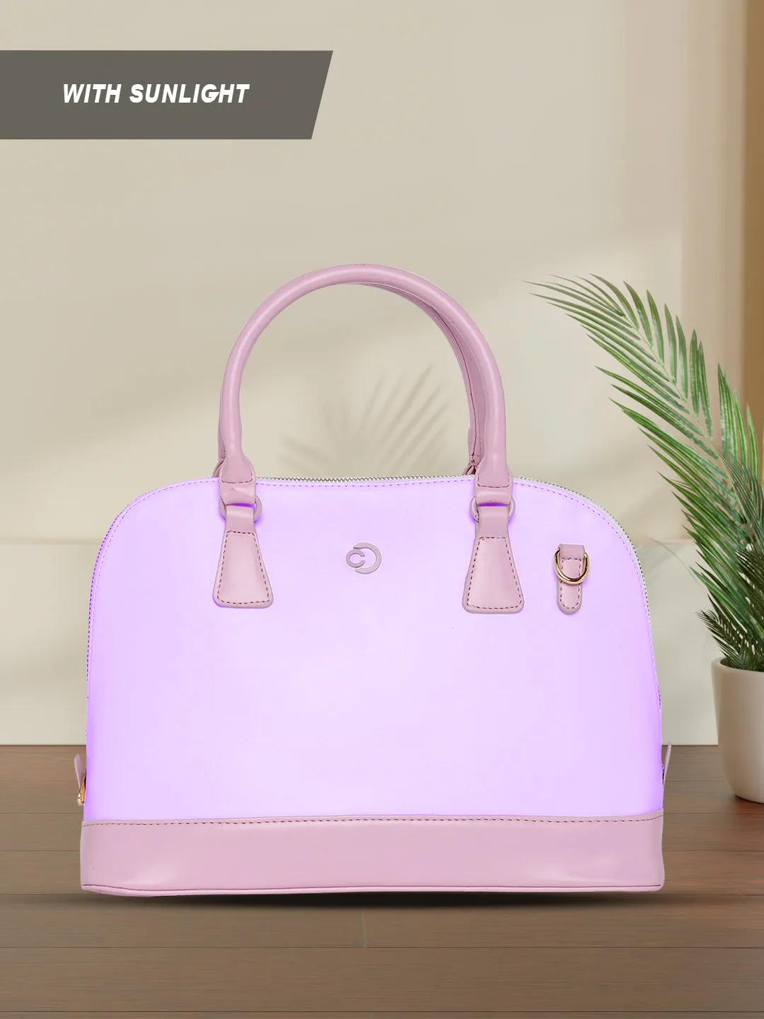 Caprese Aurora Color Changing Satchel Medium Pink