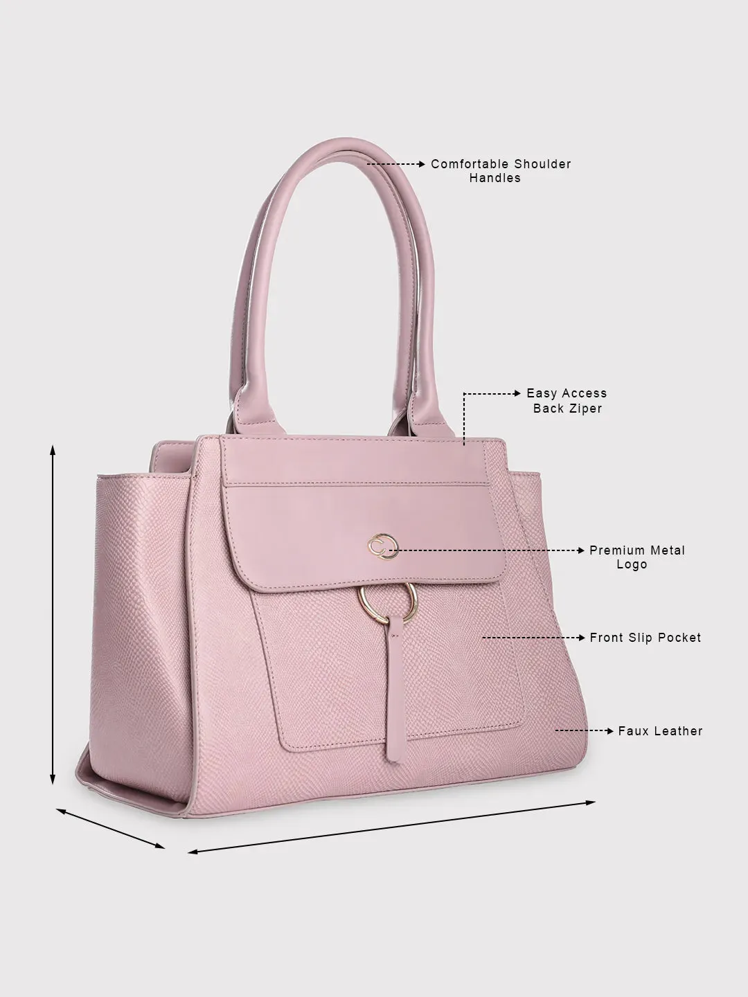 Caprese Dakota Satchel Large Mauve