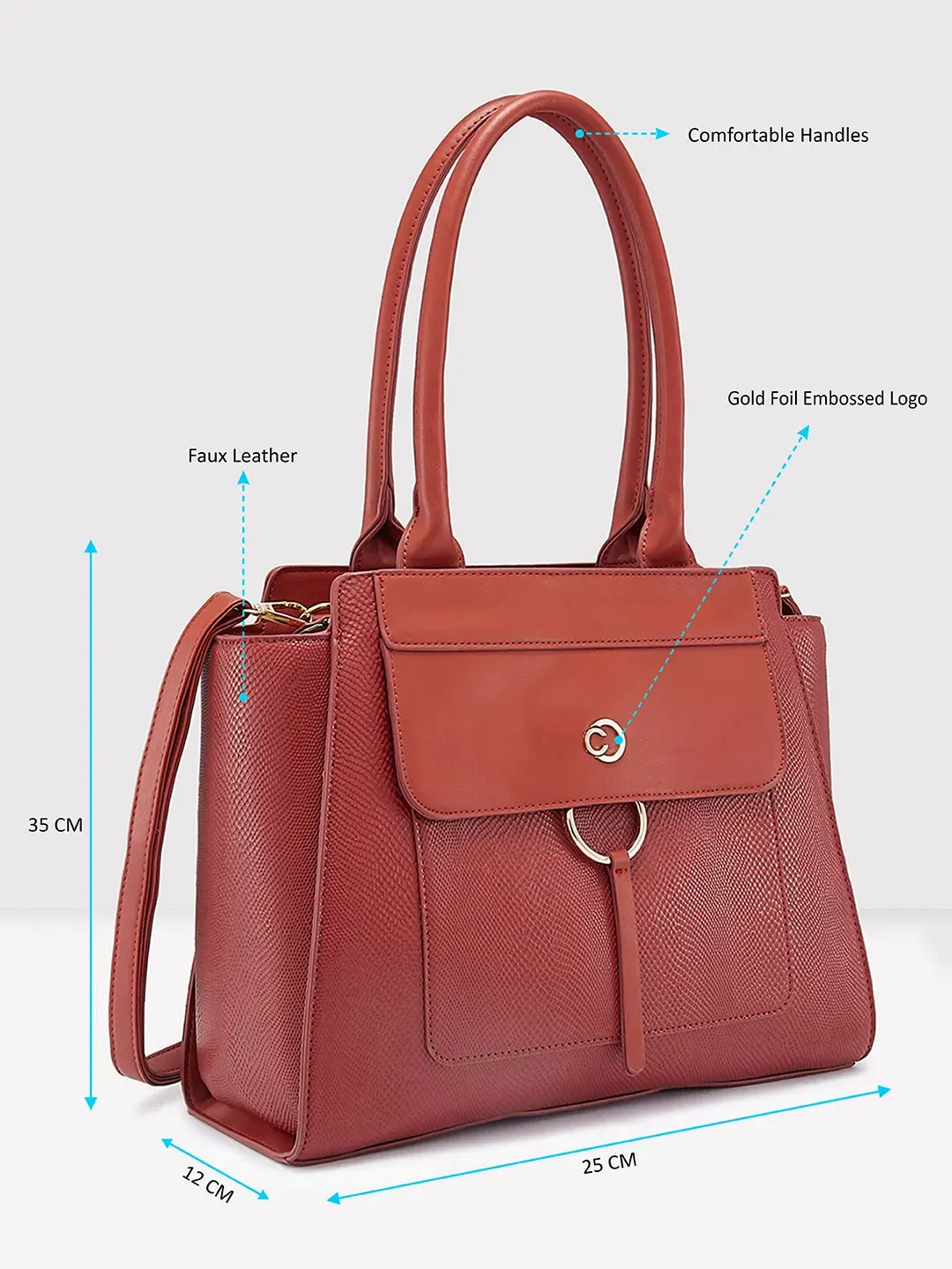 Caprese Dakota Satchel Large Terra