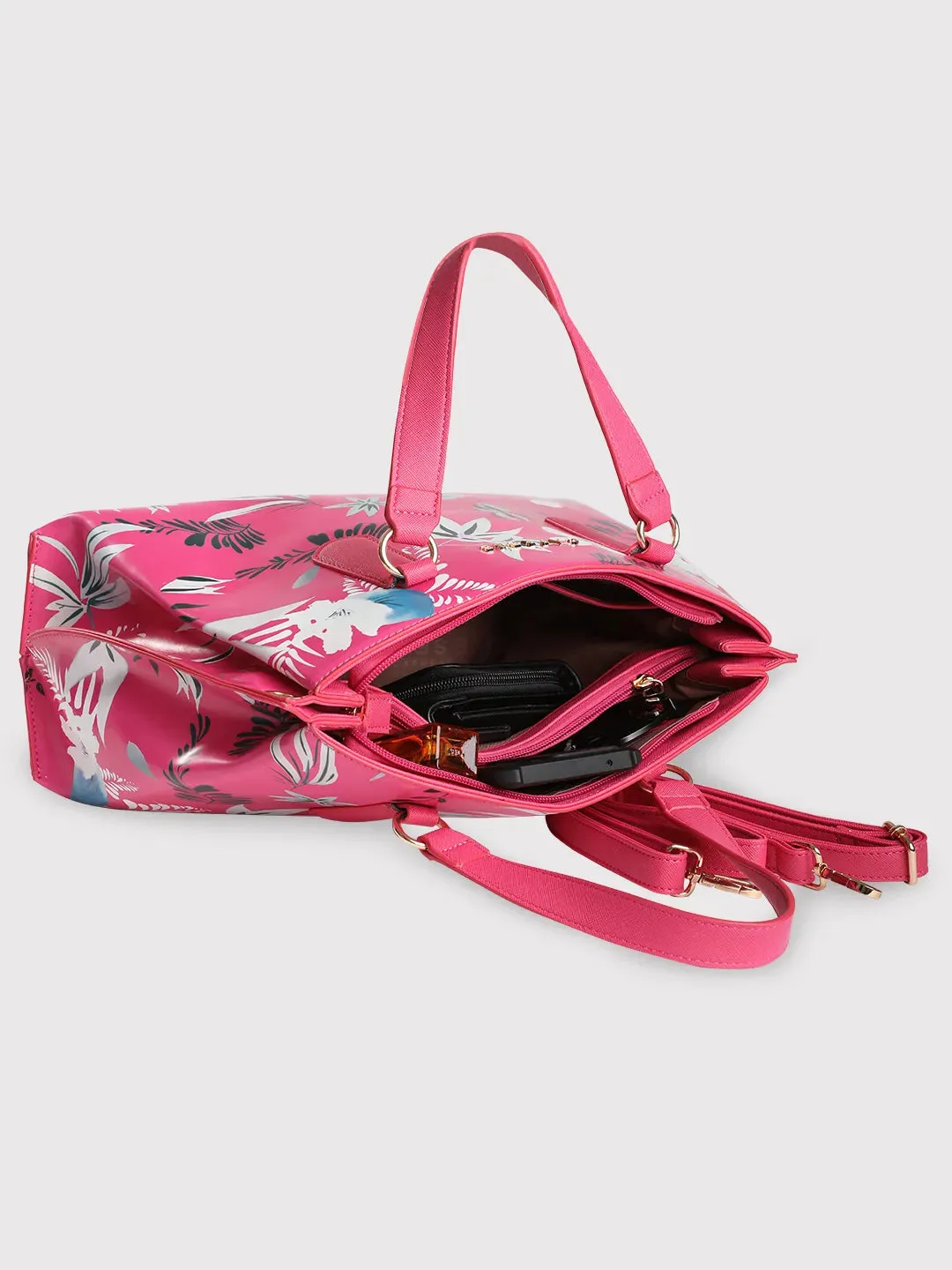 Caprese Gemma Satchel Medium D Pink