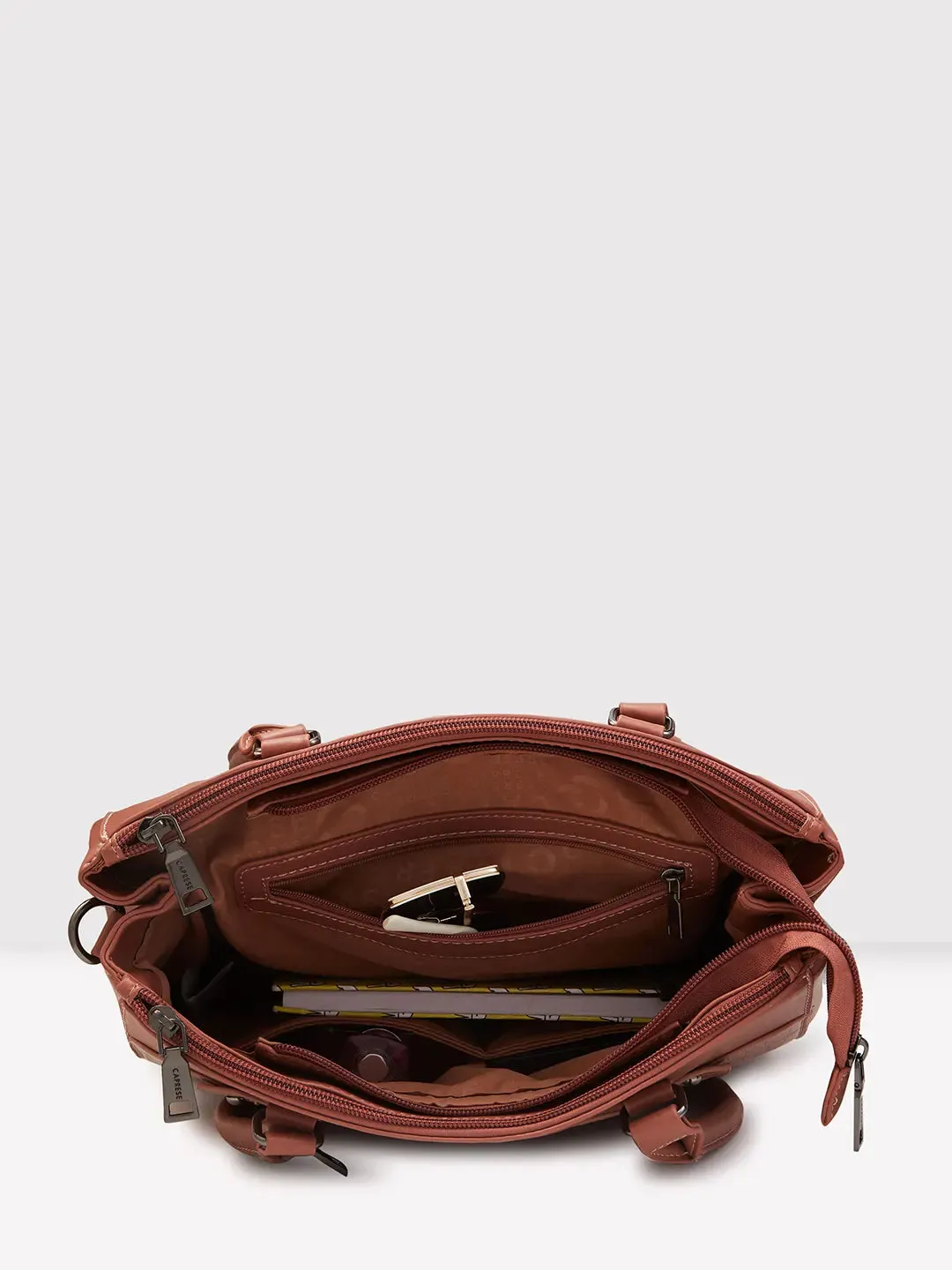 Caprese Gigi Satchel Large Bordeaux