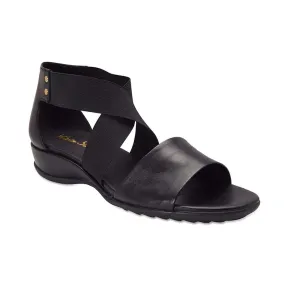 Charity Sandal in Black Leather