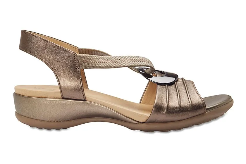 Chase Sandal in Pewter Leather