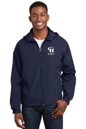 CHHS Hockey Navy Hooded Warm Up Jacket New