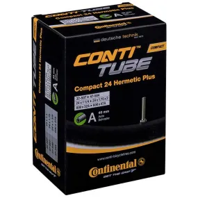 Continental Compact 24 Hermetic Plus Schrader Valve Inner Tube - 40 mm