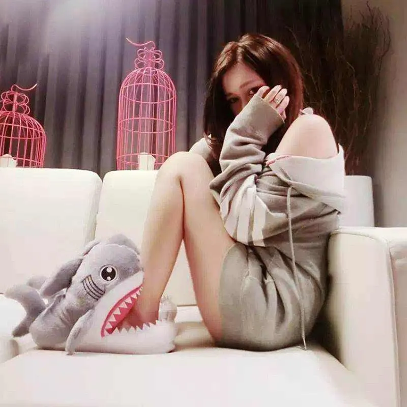 Cotton Warm Indoor Shark Slipper