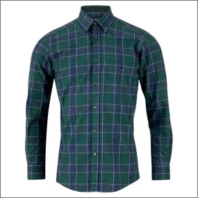 Drifter Ivano Green & Navy Checked Shirt^