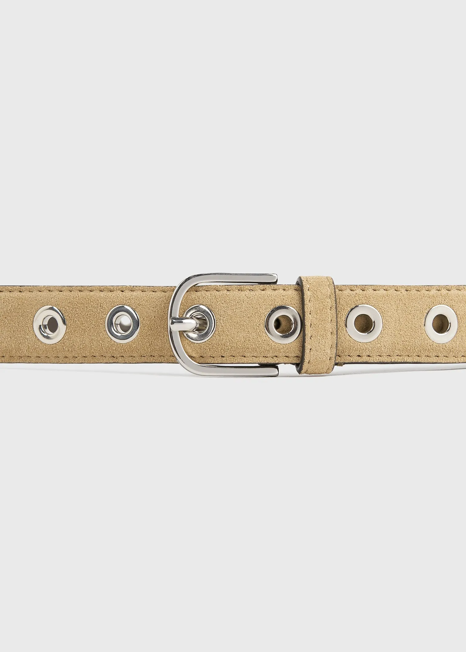 Eyelet belt caramel