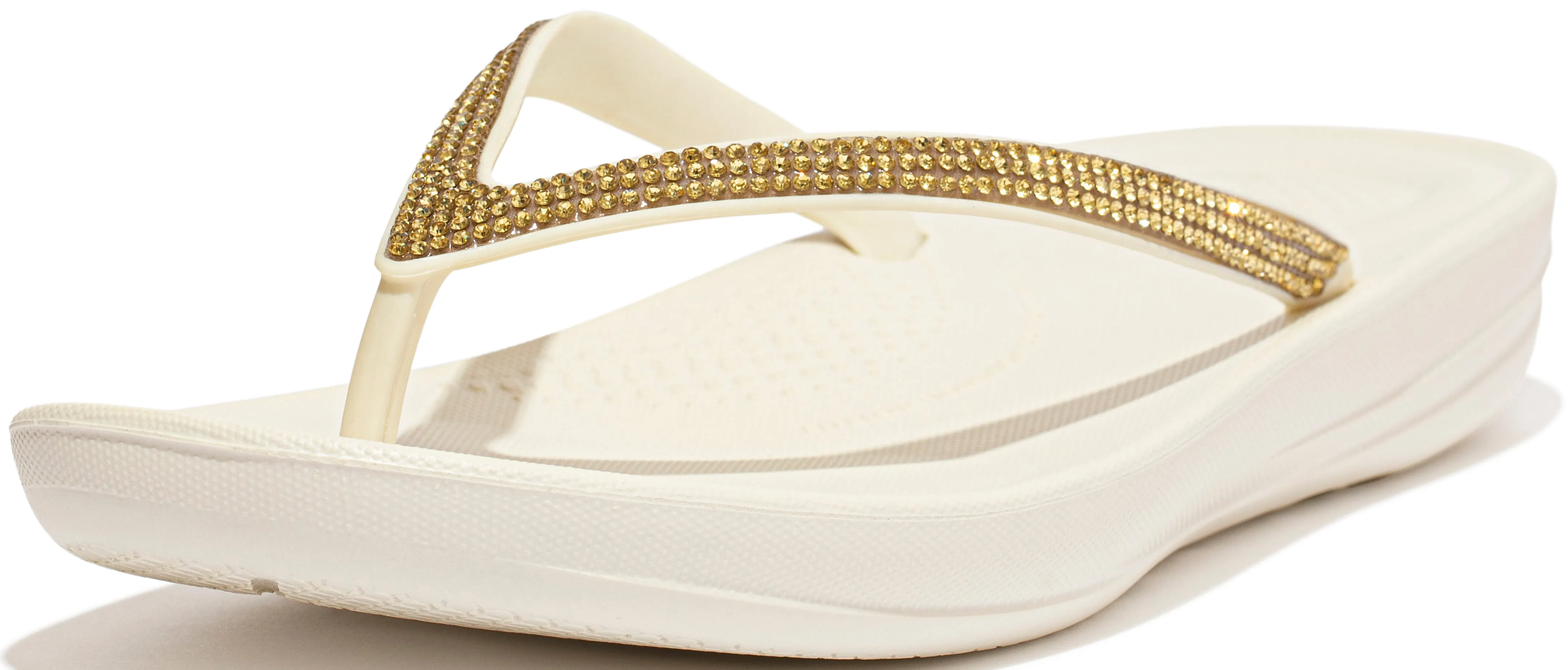 FitFlop Women's iQushion Sparkle Ergonomic Flip-Flop Sandal