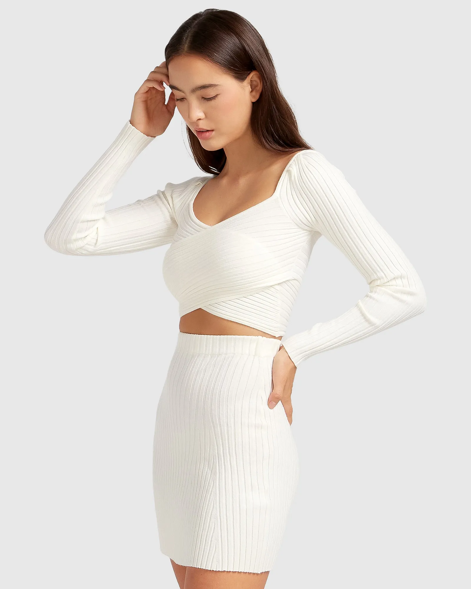 Forget Me Not Knit Crop - Cream