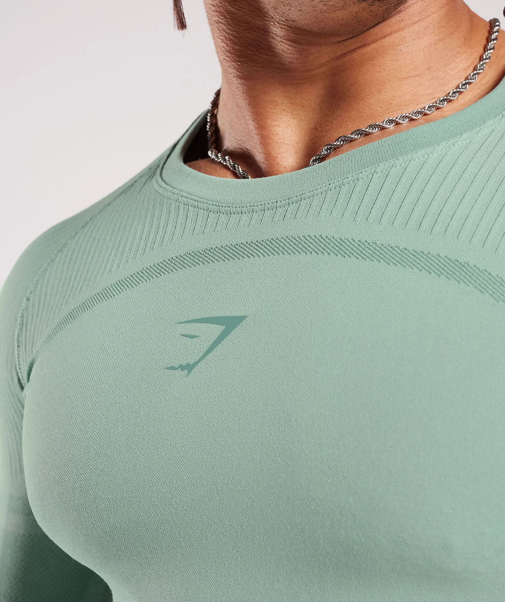 Gymshark 315 Seamless Long Sleeve T-Shirt - Frost Teal/Ink Teal