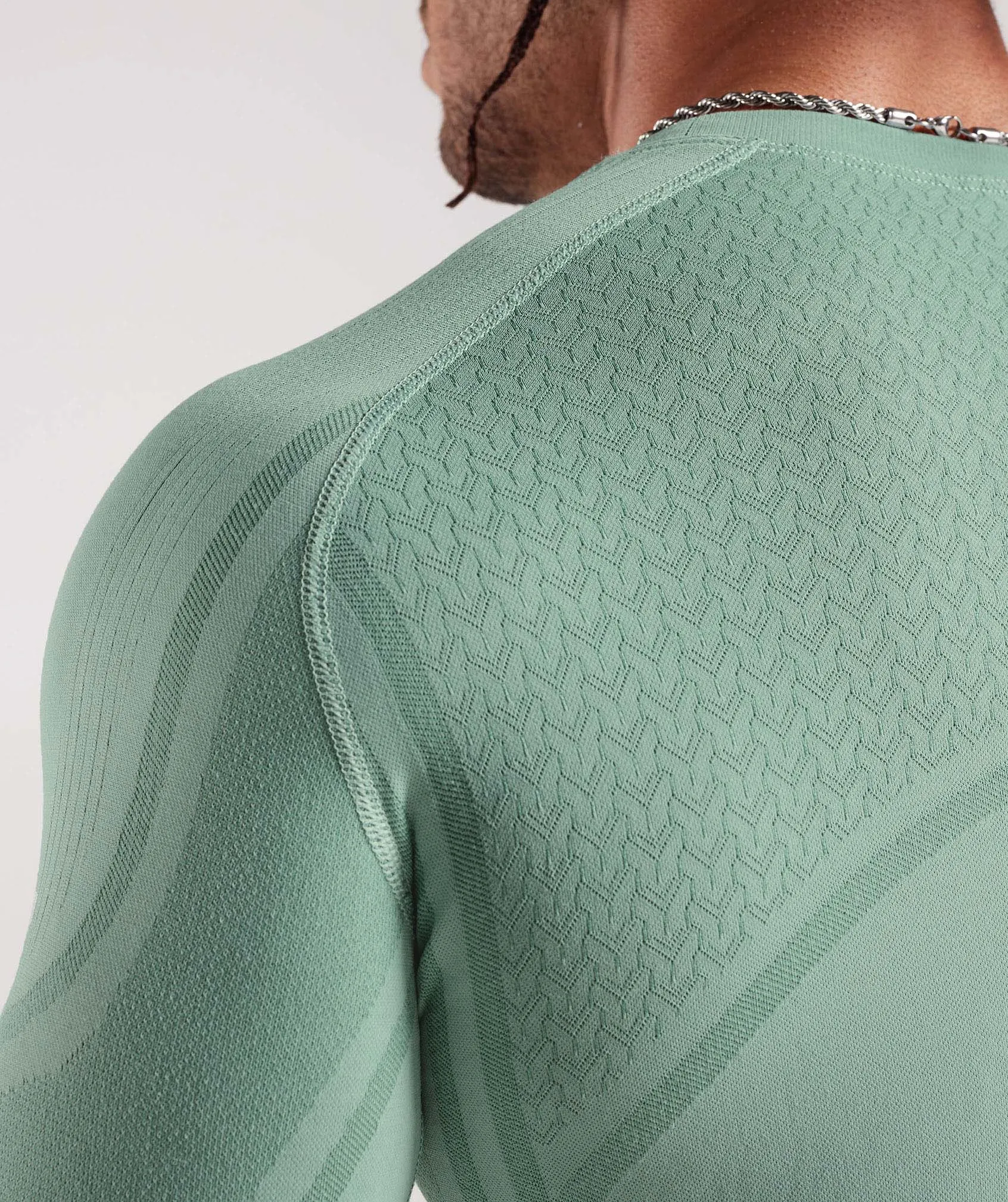 Gymshark 315 Seamless Long Sleeve T-Shirt - Frost Teal/Ink Teal