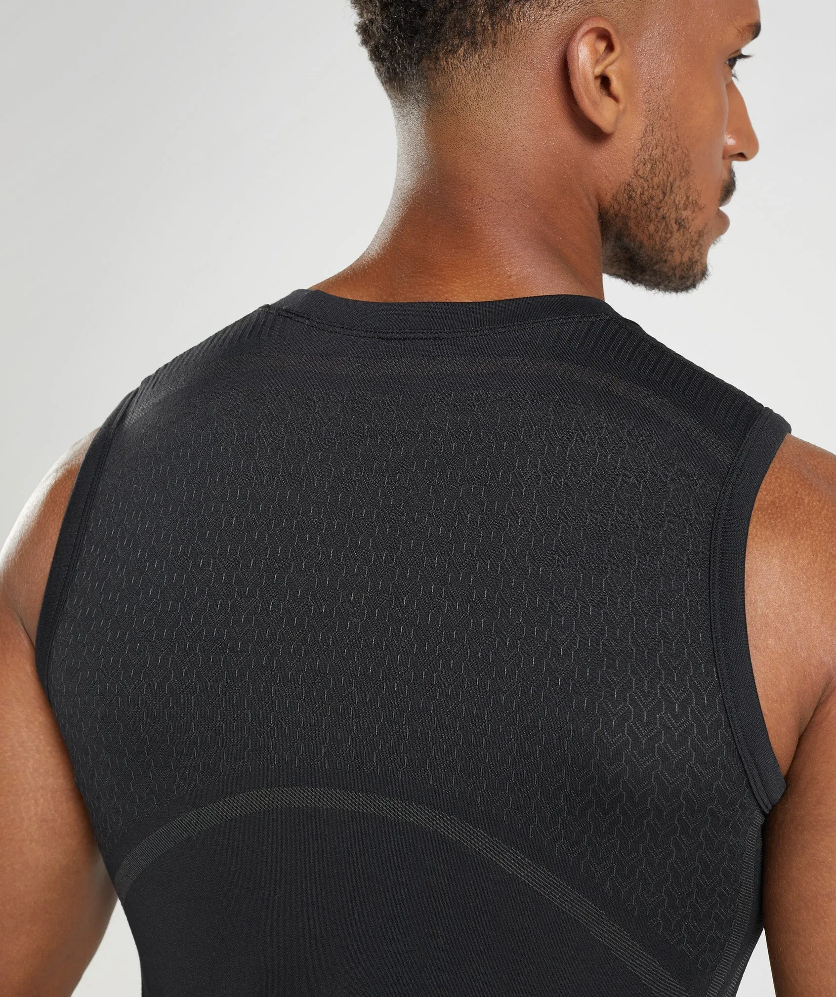 Gymshark 315 Seamless Tank - Black/Charcoal Grey