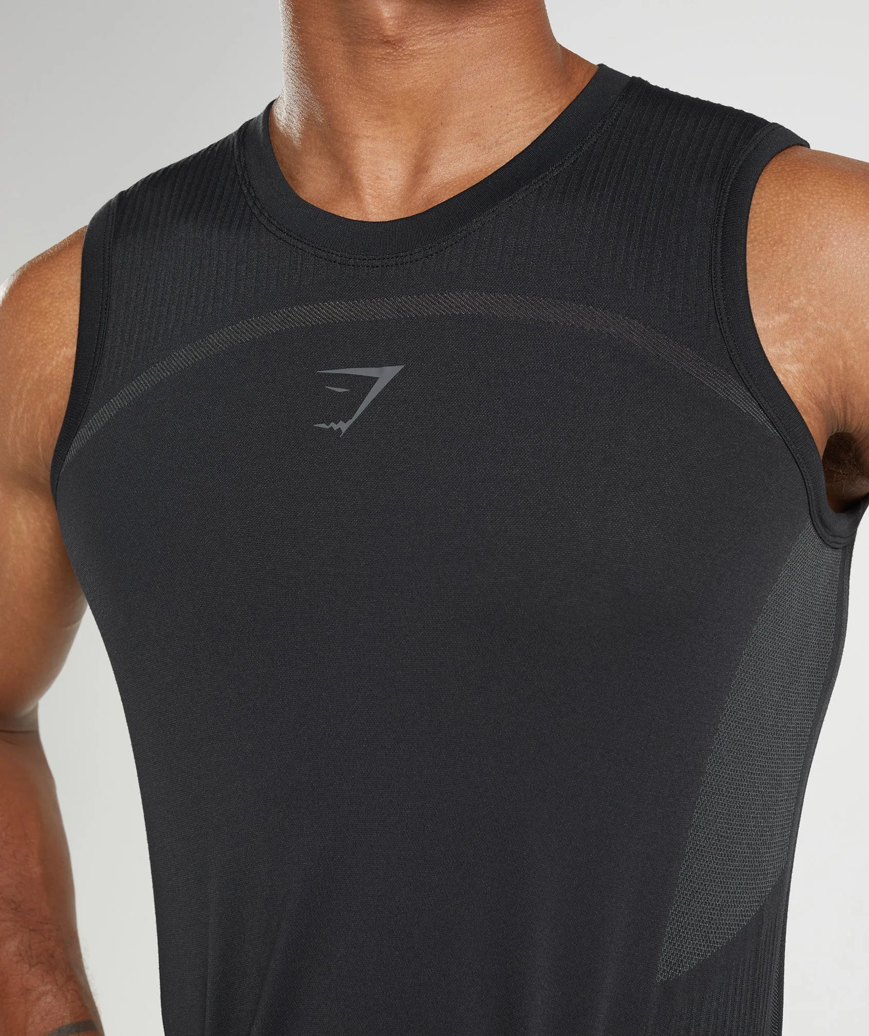 Gymshark 315 Seamless Tank - Black/Charcoal Grey