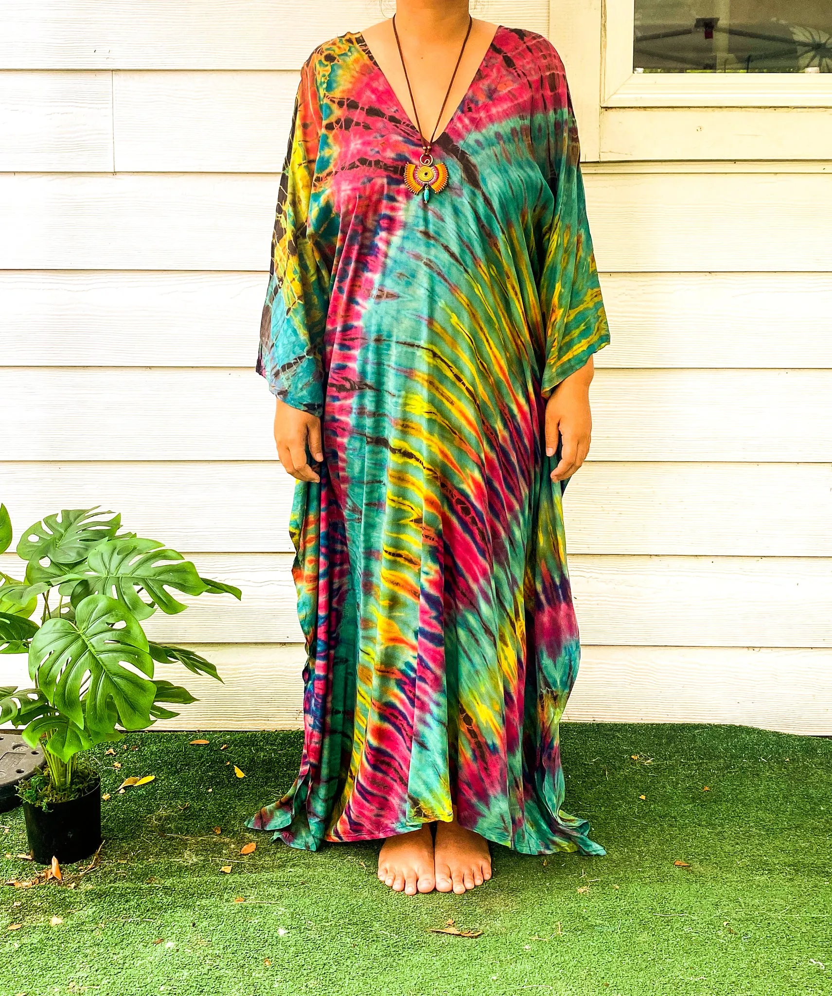 K231- Hand Dyed Kaftan Dress