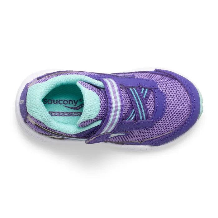 Little Girl Saucony Ride 10 Jr in Purple