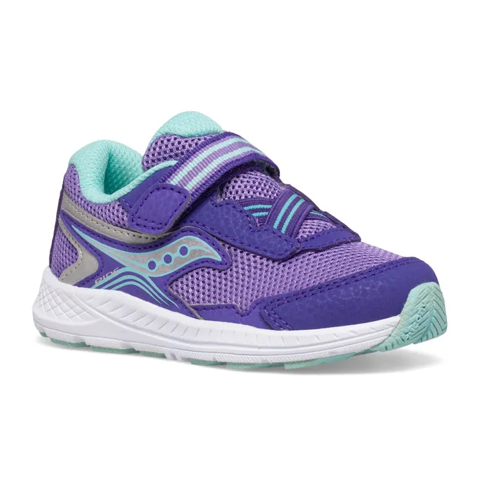 Little Girl Saucony Ride 10 Jr in Purple