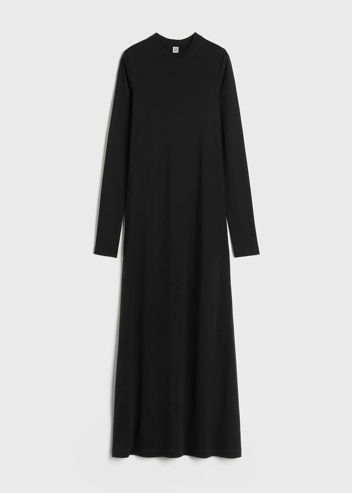 Long-sleeve jersey dress black